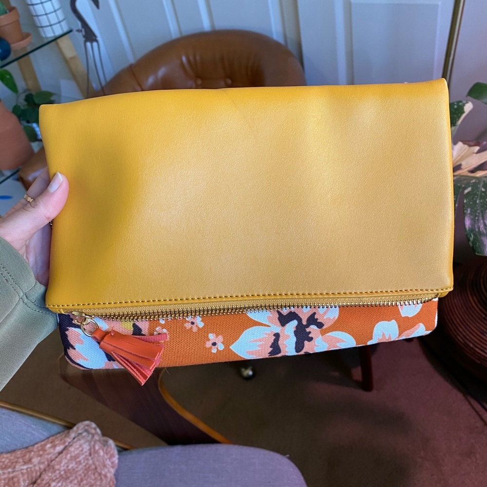 Orange / mustard clutch
